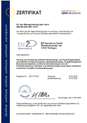 Wir arbeiten ISO 9001 Zertifiziert - BIZ Startup Inkubator und Accelerator bei Stuttgart